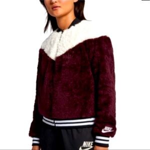 NWOT- Nike Sherpa Wolf Bomber Jacket